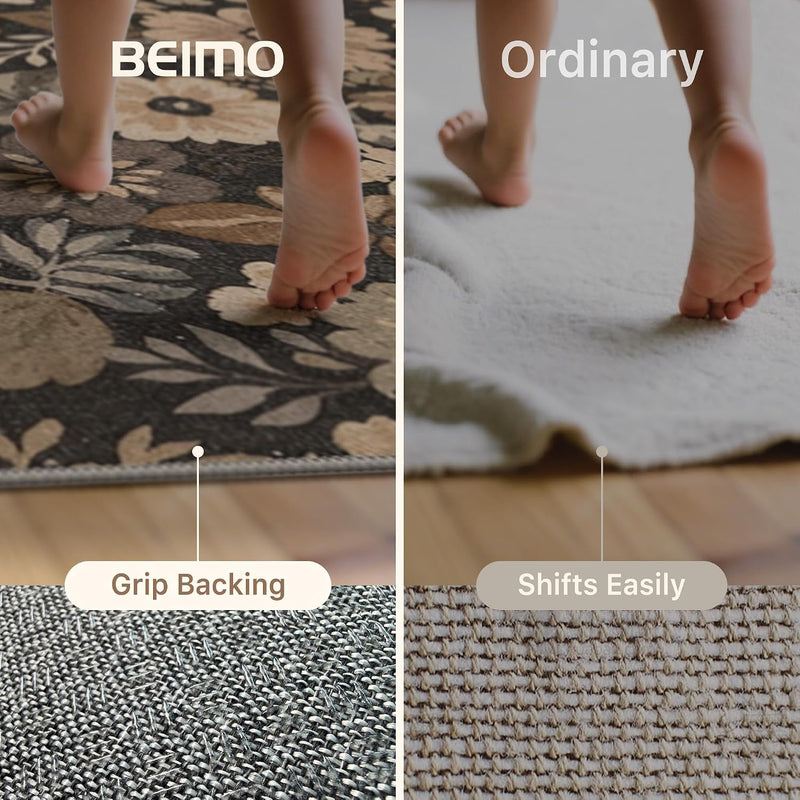 Vintage Runner Washable Non-Slip Carpet Bedroom