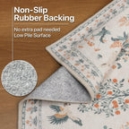 Vintage Runner Washable Non-Slip Carpet Bedroom