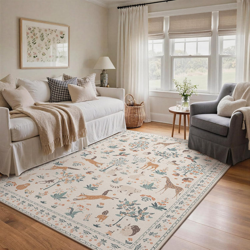 Vintage Runner Washable Non-Slip Carpet Bedroom