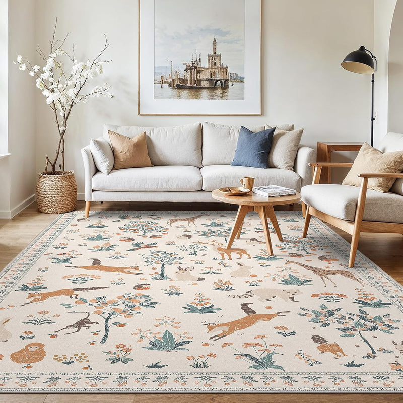 Vintage Runner Washable Non-Slip Carpet Bedroom