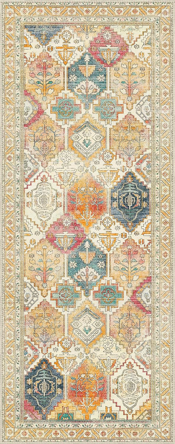 Vintage Runner Washable Non-Slip Carpet Bedroom