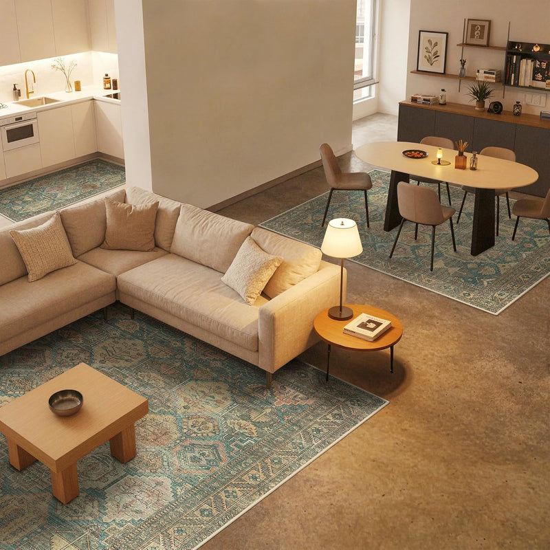 Vintage Runner Washable Non-Slip Carpet Bedroom