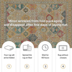 Vintage Runner Washable Non-Slip Carpet Bedroom