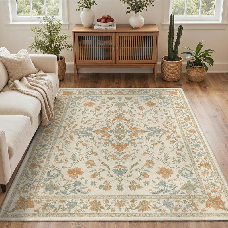 Vintage Runner Washable Non-Slip Carpet Bedroom