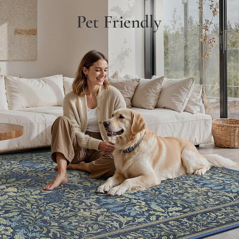 Vintage Runner Washable Non-Slip Carpet Bedroom