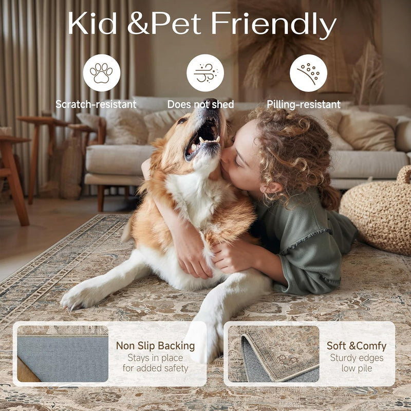 Large Washable Rugs for Living Room Extra