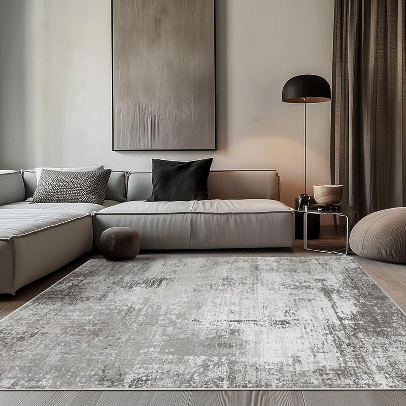 Washable Abstract Rug Non Slip Carpet Living