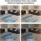 Large Washable Rugs Living Room Abstract Area