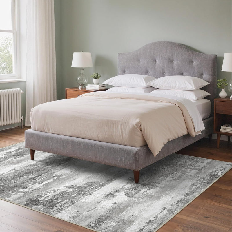 Washable Abstract Rug Non Slip Carpet Living