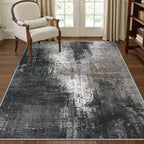 Large Washable Rugs Living Room Abstract Area