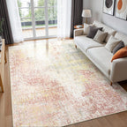 Large Washable Rugs Living Room Abstract Area