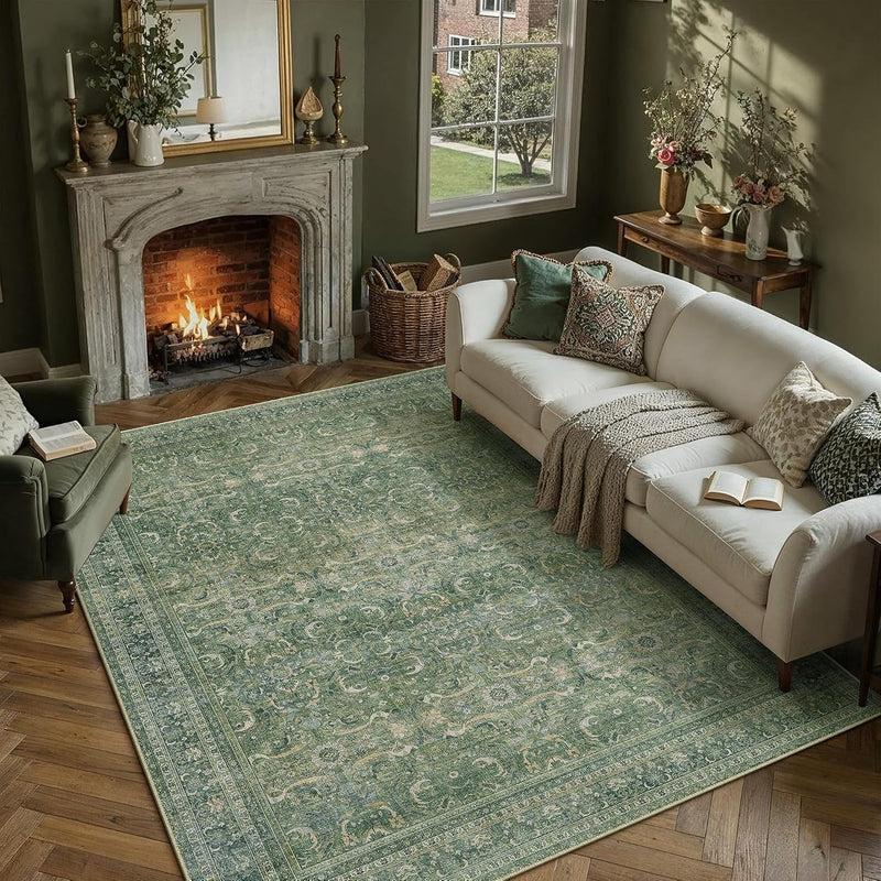 Large Washable Rugs Living Room Vintage Area