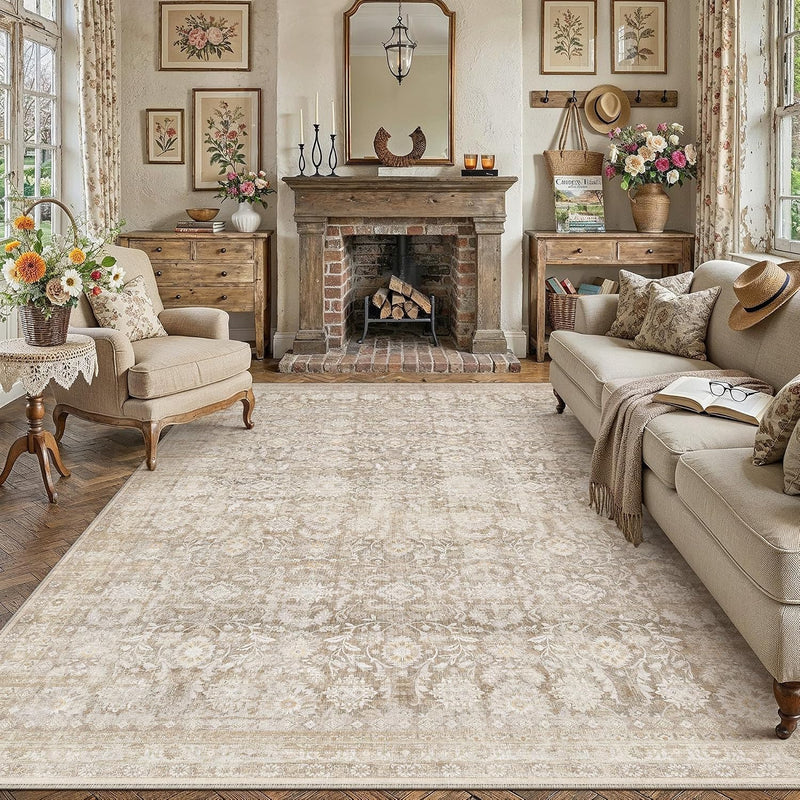 Large Washable Rugs Living Room Vintage Area