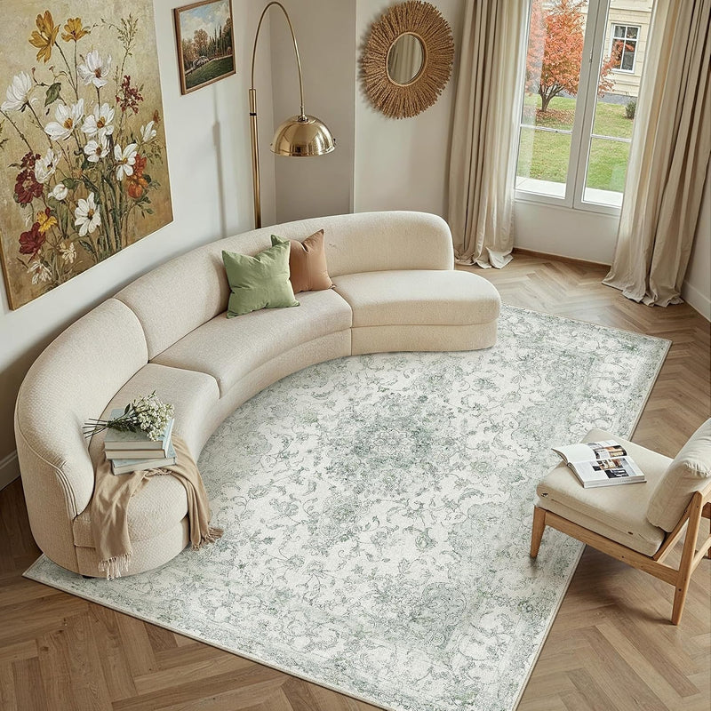 Large Washable Rugs Living Room Vintage Area