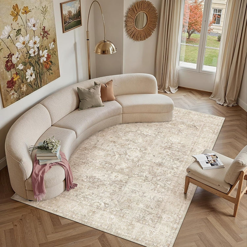Large Washable Rugs Living Room Vintage Area