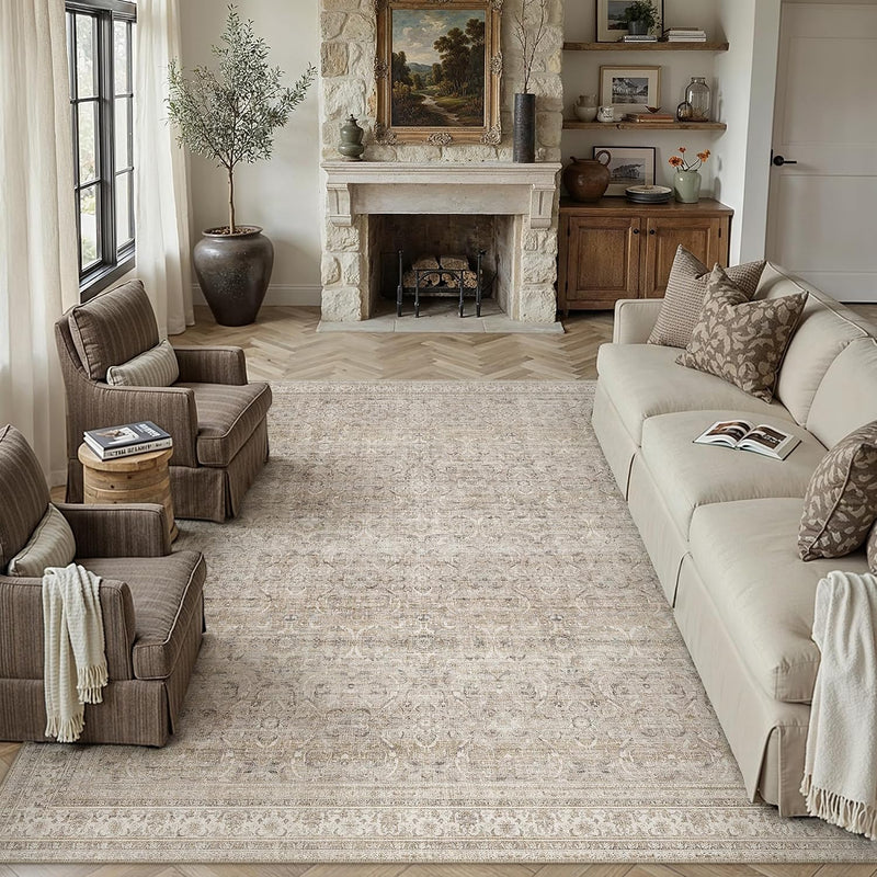 Large Washable Rugs Living Room Vintage Area