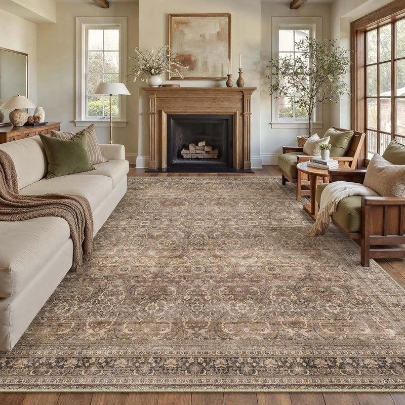 Large Washable Rugs Living Room Vintage Area