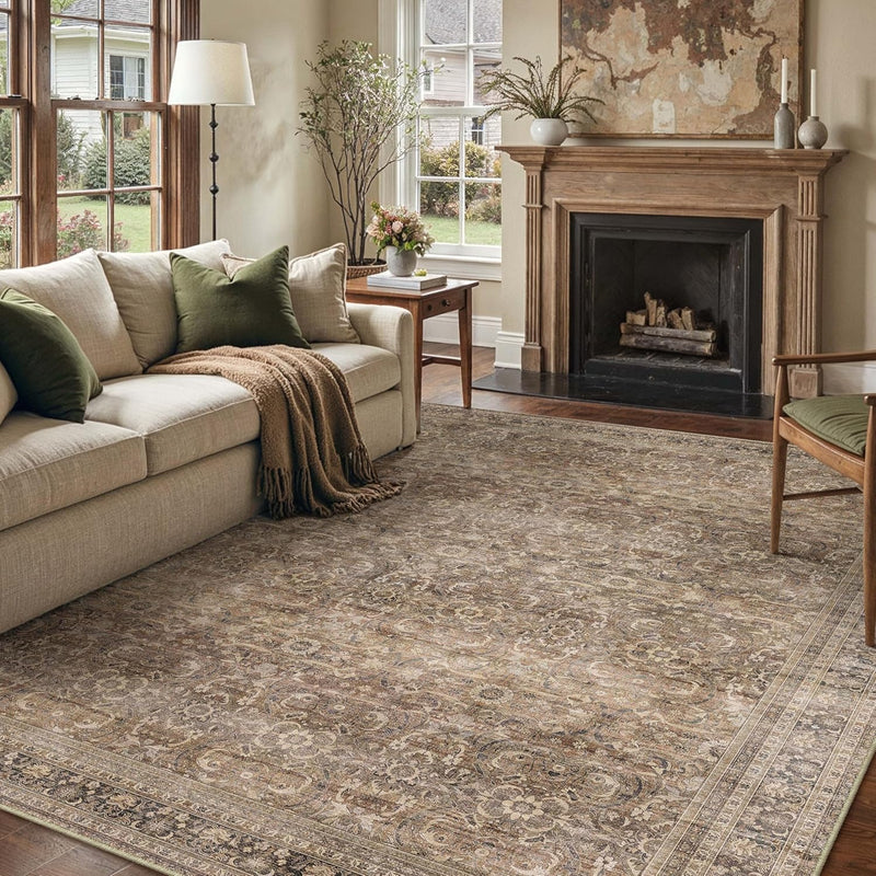 Large Washable Rugs Living Room Vintage Area
