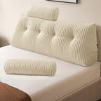 Large Wedge Back Pillows Headboard Triangular Rest Reading
