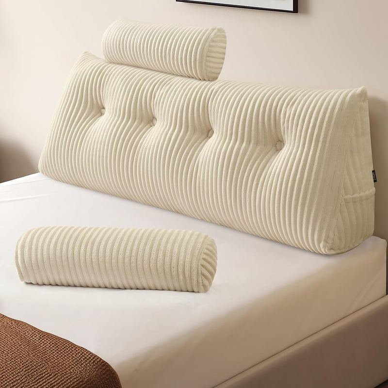 Large Wedge Back Pillows Headboard Triangular Rest Reading