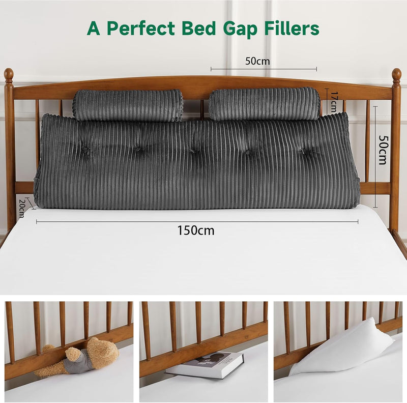 Large Wedge Back Pillows Headboard Triangular Rest Reading