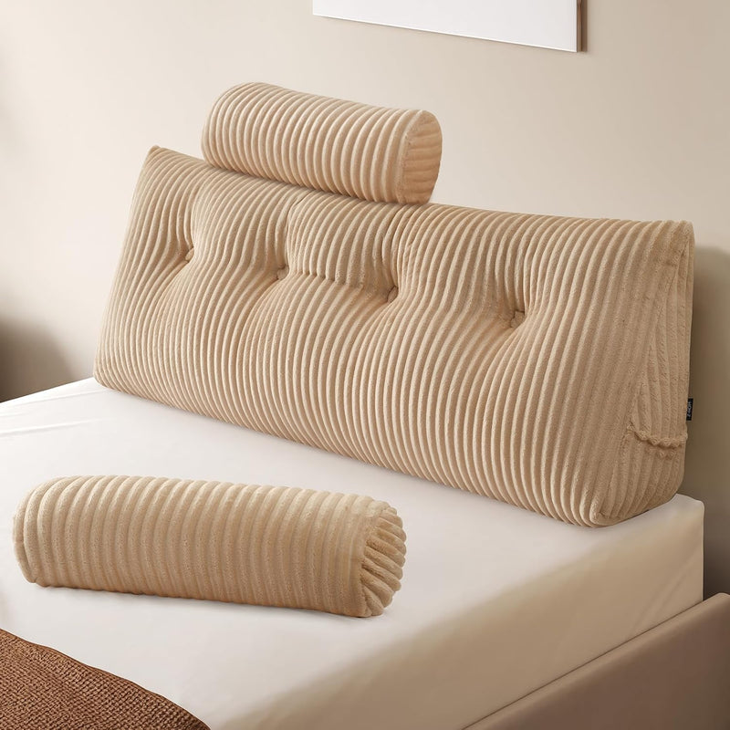 Large Wedge Back Pillows Headboard Triangular Rest Reading