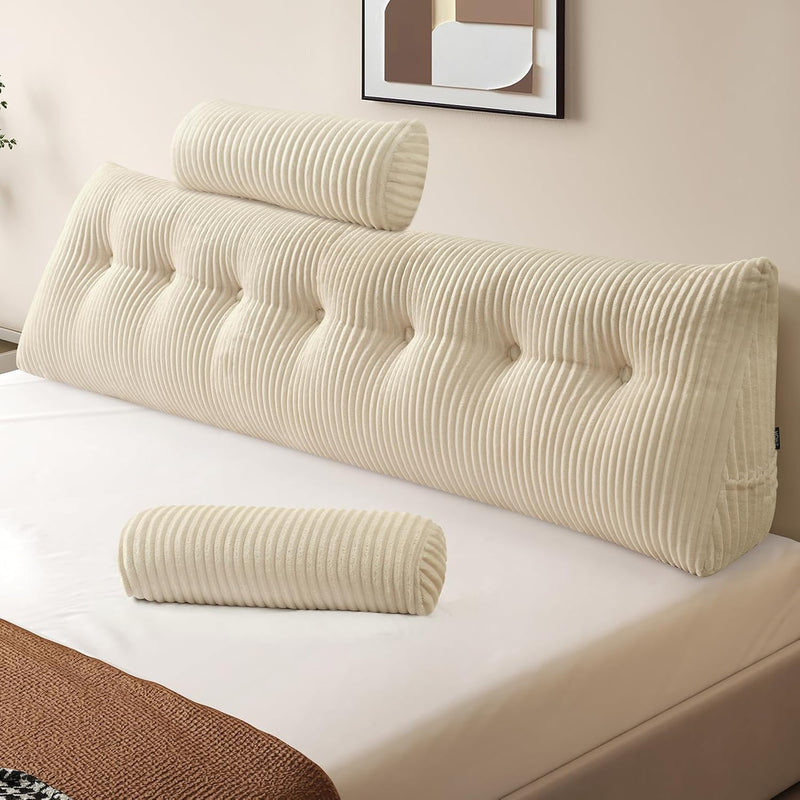 Large Wedge Back Pillows Headboard Triangular Rest Reading