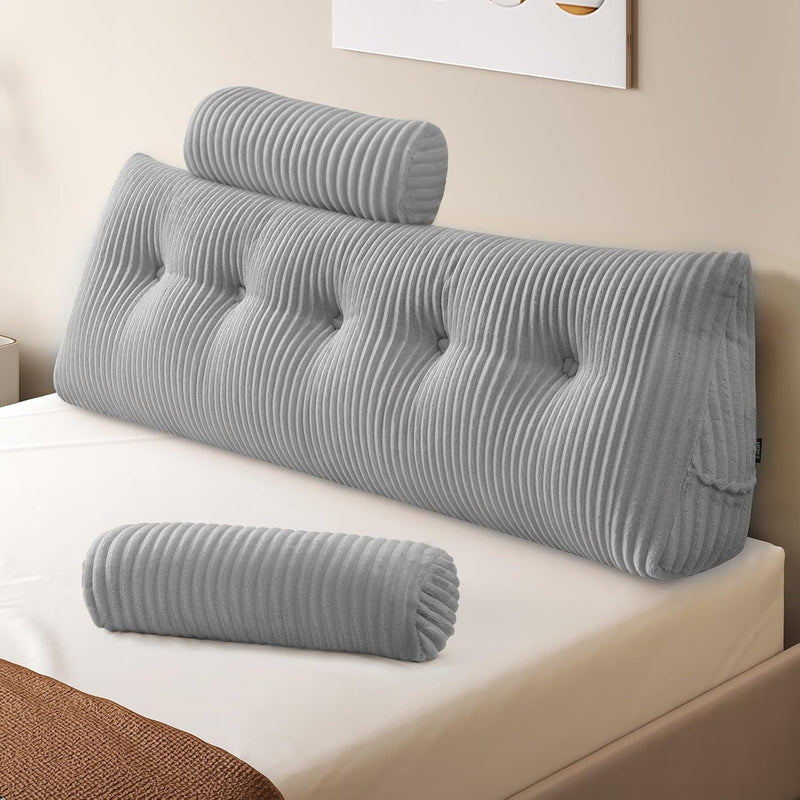 Large Wedge Back Pillows Headboard Triangular Rest Reading