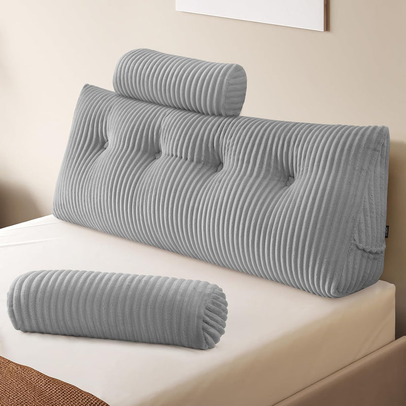 Large Wedge Back Pillows Headboard Triangular Rest Reading