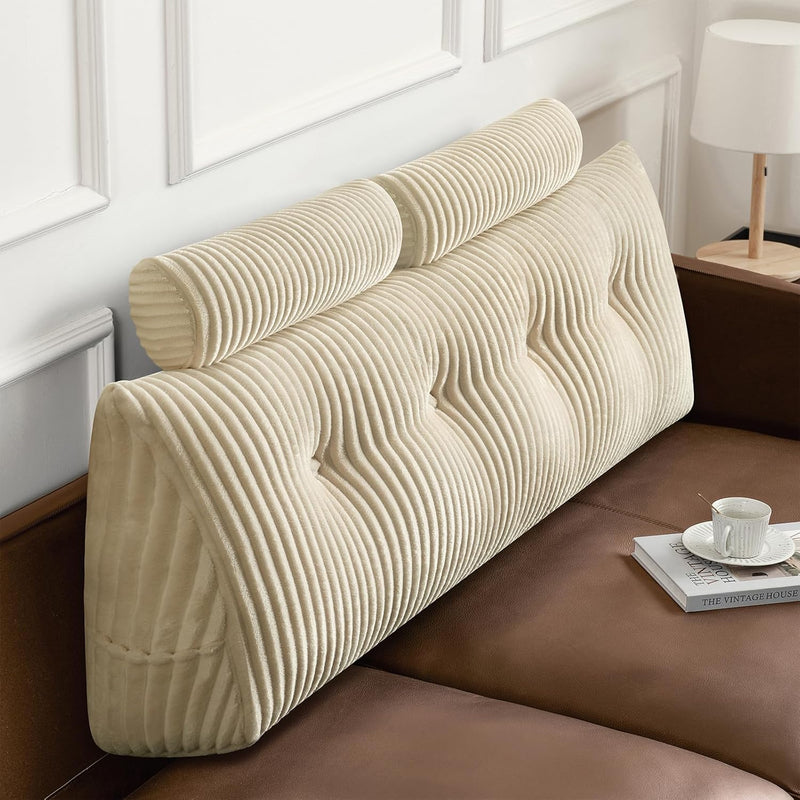 Large Wedge Back Pillows Headboard Triangular Rest Reading
