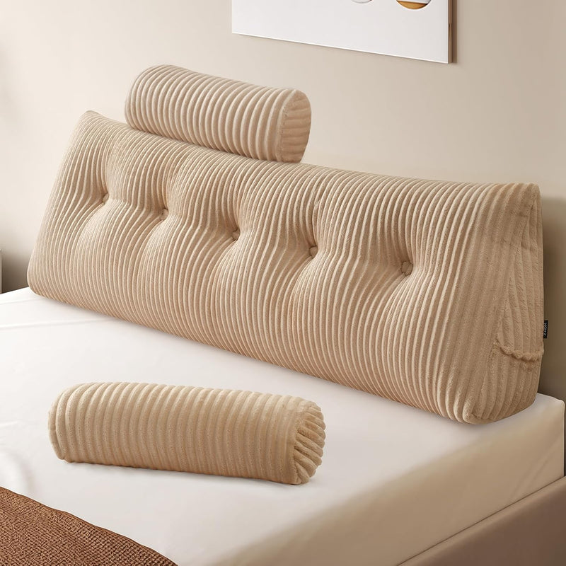 Large Wedge Back Pillows Headboard Triangular Rest Reading