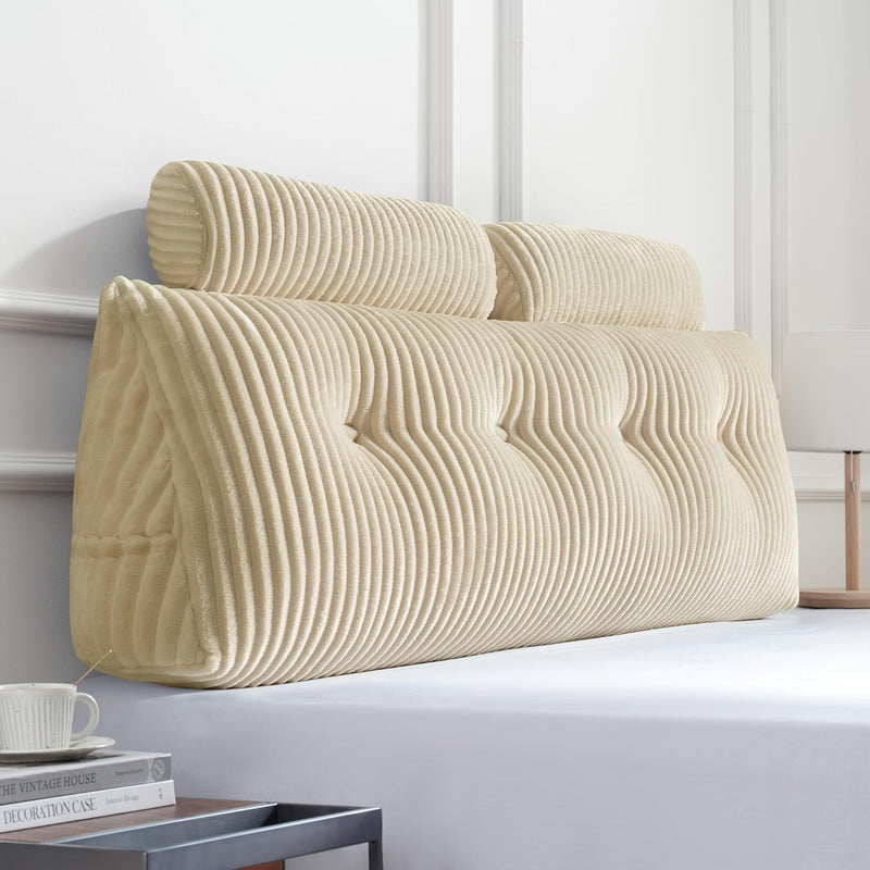 Large Wedge Back Pillows Headboard Triangular Rest Reading
