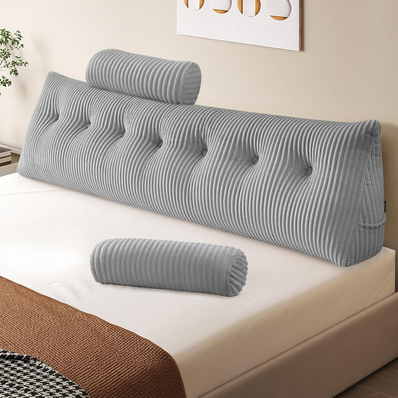 Large Wedge Back Pillows Headboard Triangular Rest Reading