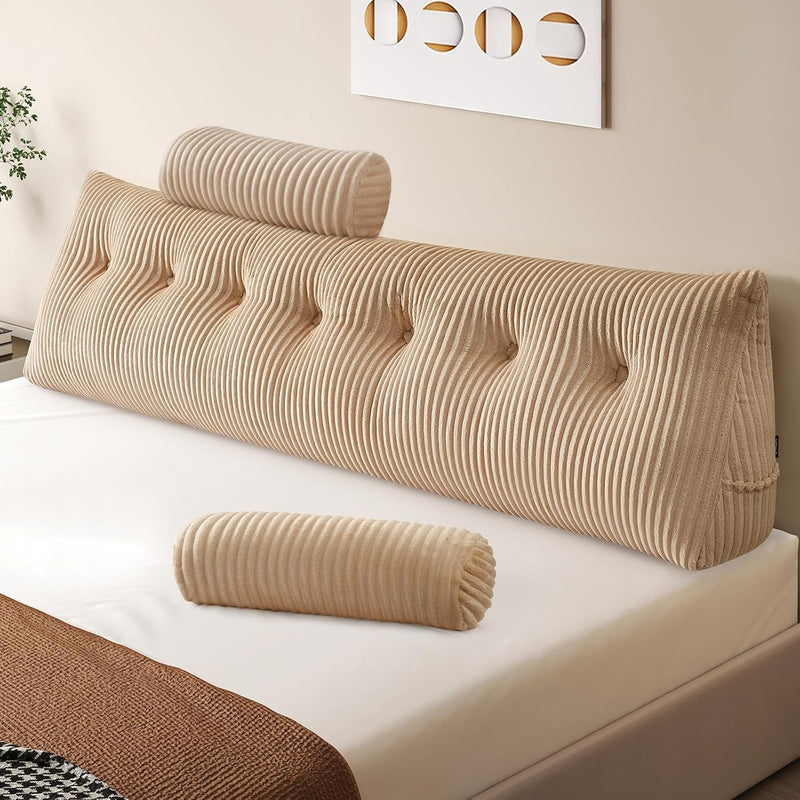 Large Wedge Back Pillows Headboard Triangular Rest Reading