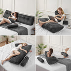 Large Wedge Back Pillows Headboard Triangular Rest Reading