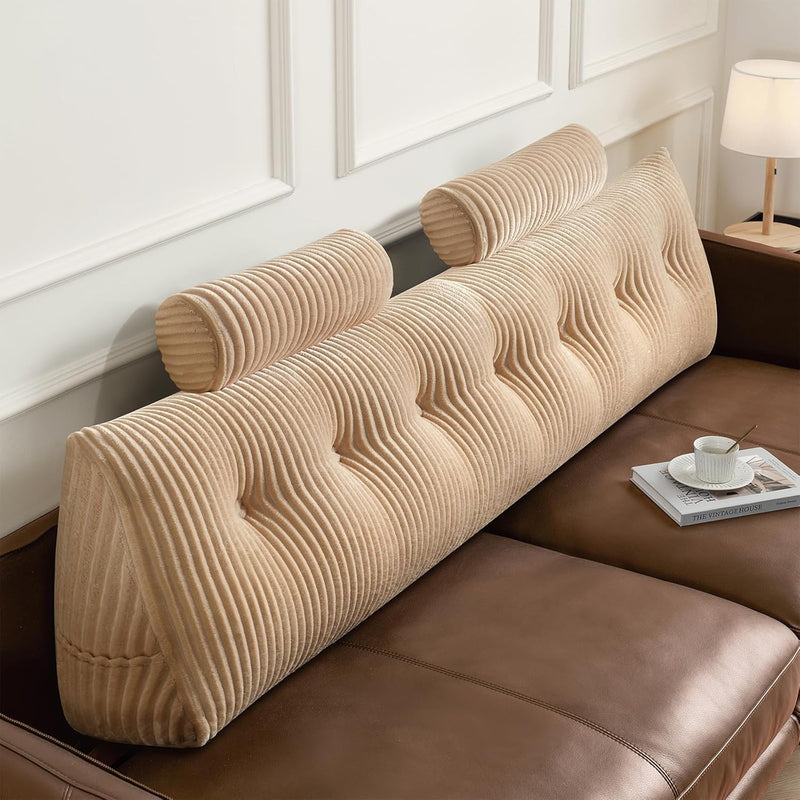 Large Wedge Back Pillows Headboard Triangular Rest Reading