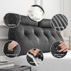 Large Wedge Back Pillows Headboard Triangular Rest Reading