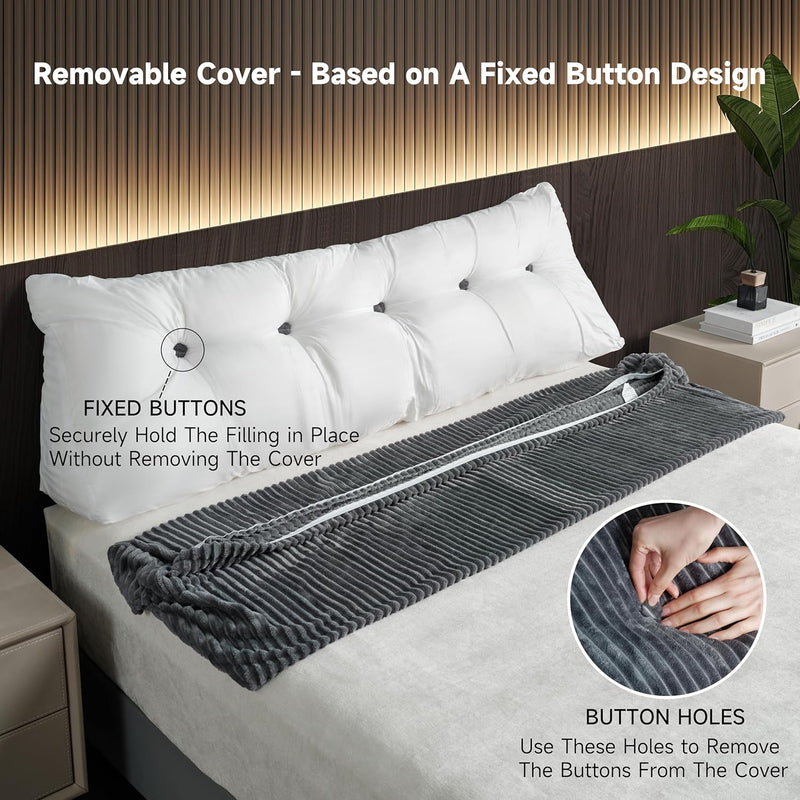 Large Wedge Back Pillows Headboard Triangular Rest Reading
