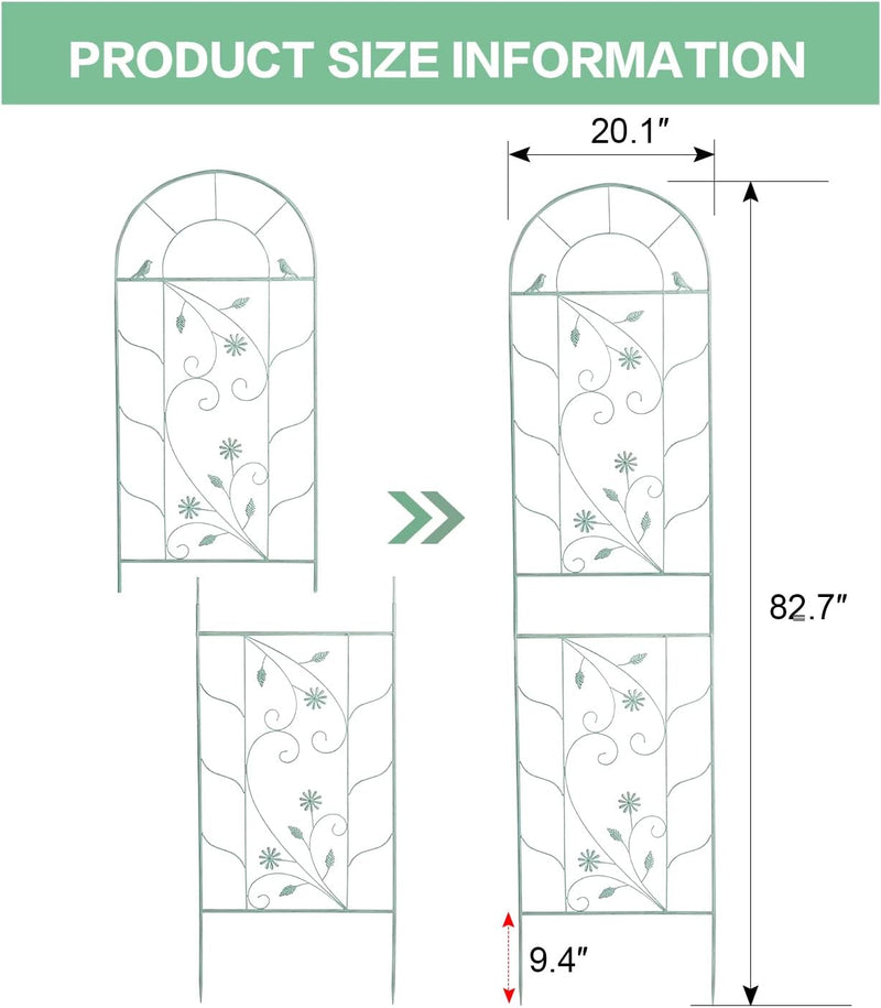 Large Wrought Iron Garden Trellises for Climbing Plants