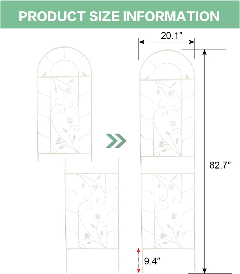 Large Wrought Iron Garden Trellises for Climbing Plants
