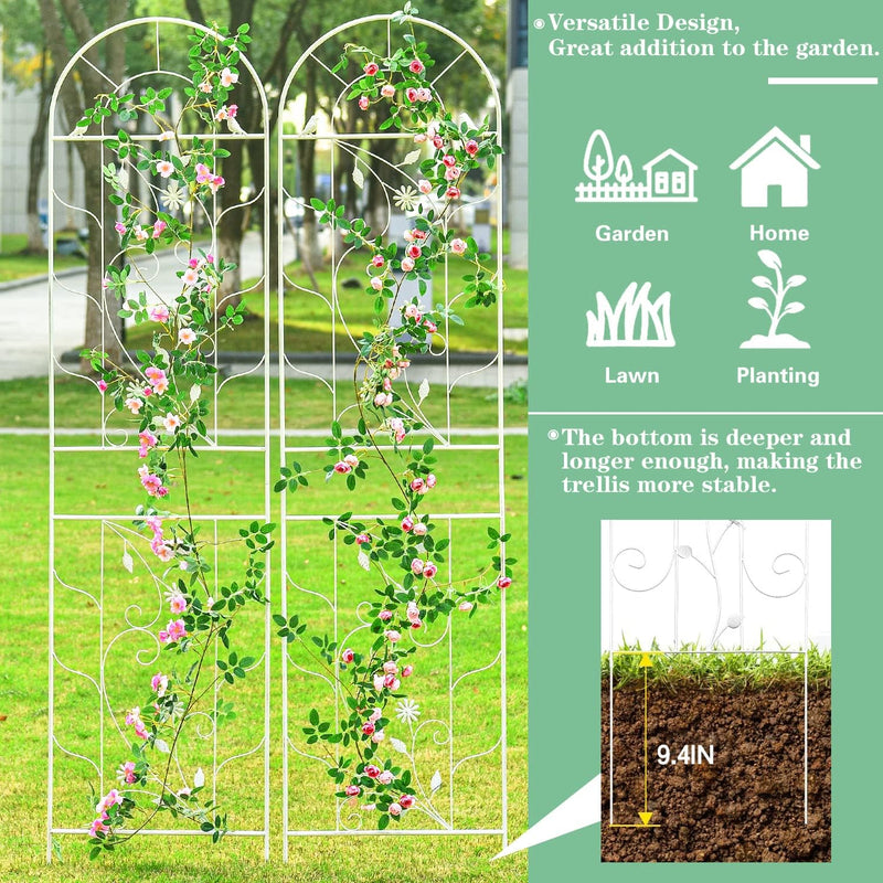 Large Wrought Iron Garden Trellises for Climbing Plants