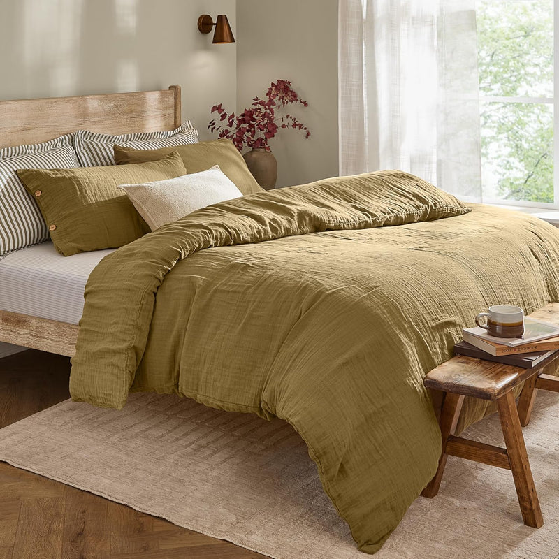 Lark Cotton Muslin Duvet Cover Set
