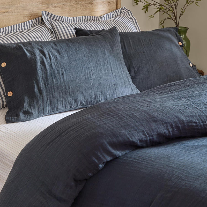 Lark Cotton Muslin Duvet Cover Set
