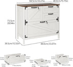 Farmhouse Lateral Filing Cabinet 3 Drawer Wooden File