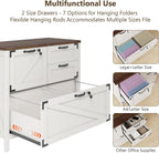 Farmhouse Lateral Filing Cabinet 3 Drawer Wooden File