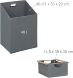 Laundry Basket Rack 2 Fabric Hampers 40L