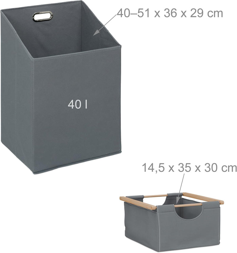 Laundry Basket Rack 2 Fabric Hampers