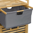 Laundry Basket Rack 2 Fabric Hampers 40L