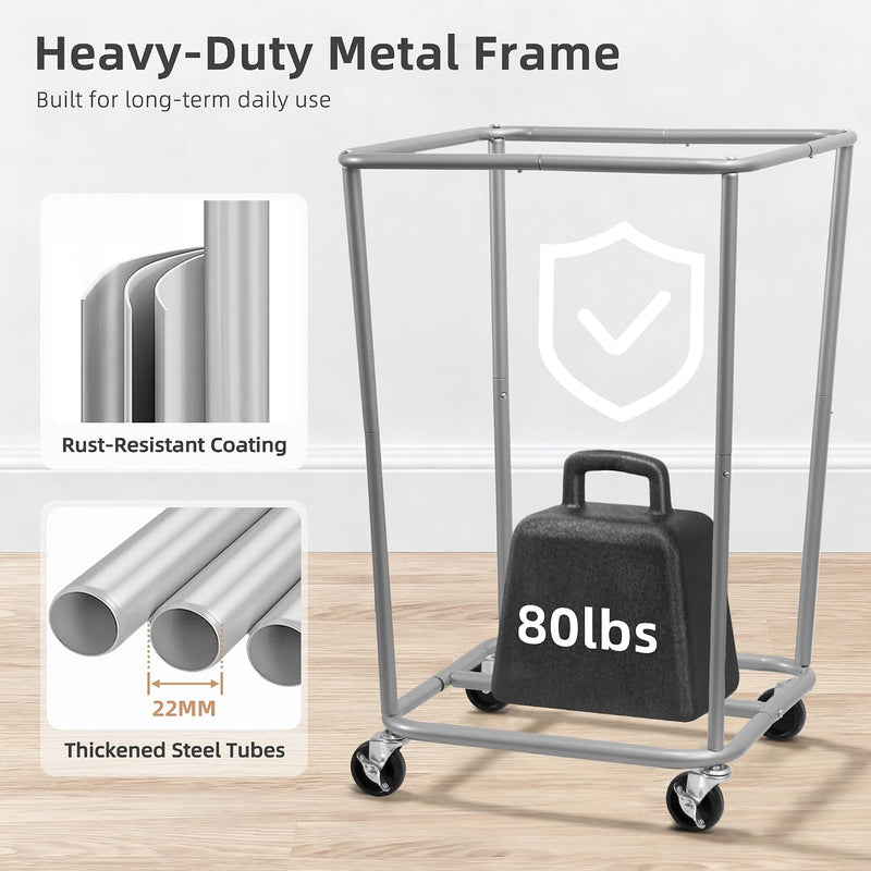Laundry Hamper with Heavy Duty Steel Frame 320