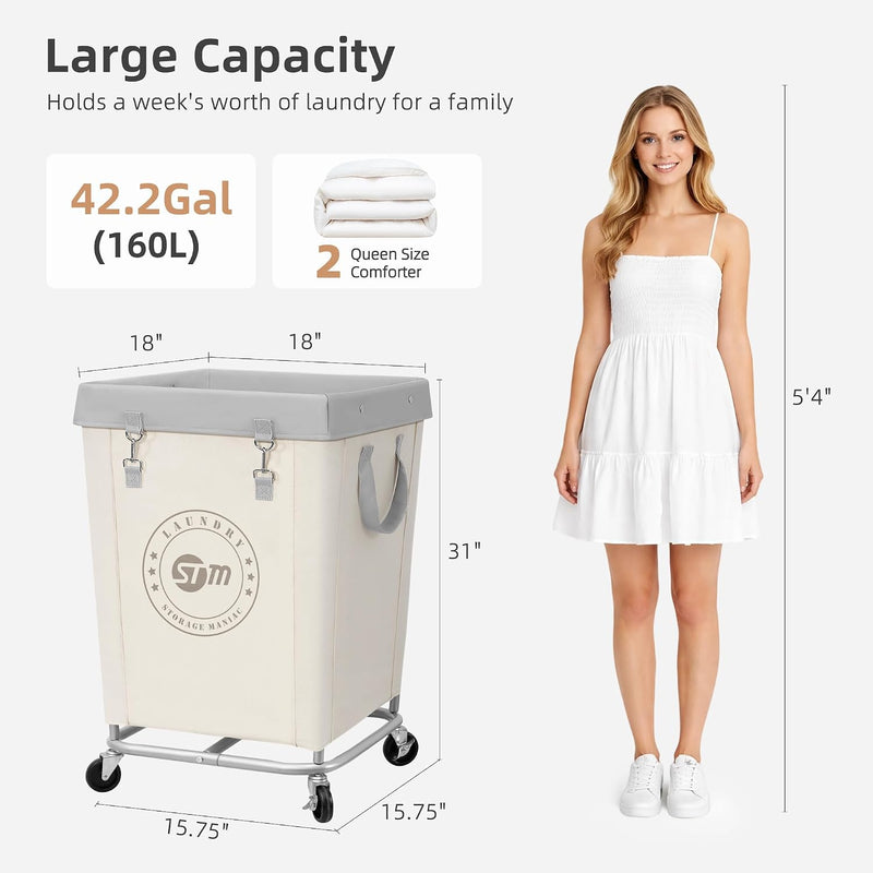 Laundry Hamper with Heavy Duty Steel Frame 320